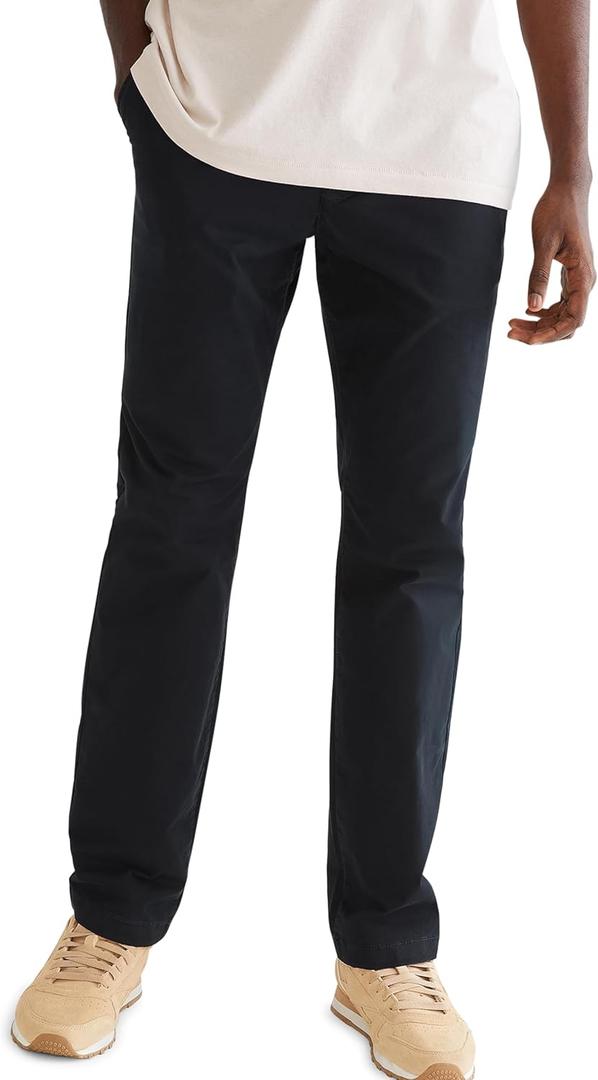 Aeropostale Men's Aero Slim Stretch Chino (32W x 30L, Dark Black)