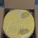 Wimarsbon Small Ottomans, 100% Hand Knitted Pouf, Round Footrest with 4 Non-Skid Wood Legs, Boho Dcor Cotton Rope Pouffe Beside Sofa, Leisure Floor Step Chair for Living Room (Yellow)