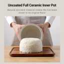 Joydeem Ceramic Rice Cooker FD20S-W, 4 Cups Uncooked Rice Cookers with Pure Ceramic Inner Pot, 24h Dealy Start, 2L, White