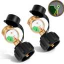 2-Pack Propane Tank Gauge with Leak Detector, Universal Level Indicator for 5-40 lb Tanks, QCC-1/Type 1 Connector for BBQ Grills, RV Campers, Patio Heaters and More