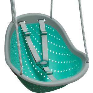 Sweeng Child Swing with Ease Z Adjust Harness Straps, Collapsible and Flexible Design, and Easy Hang Metal Hooks for Patio, Lawn, and Garden, Teal