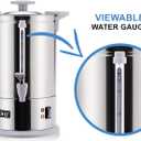 SYBO SR-CP-100B Commercial Grade Stainless Steel Percolate Coffee Maker Hot Water Urn for Catering, 100-Cup 16 L, Grey