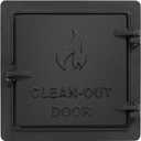 1MORE Fireplace Cast Iron Clean Out Door - 8" x 8" Fireplace Ash Dump Door with Closure Clasp, Chimney Access Door, Durable Black Finish, Chimney Clean Out Door, Fireplace Replacement Doors