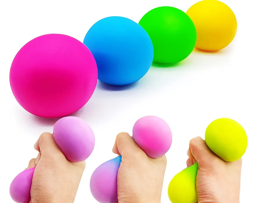 6 Pack Easter Basket Stuffers for Kids , Easter Bunny Squishy Stress Balls, FlourMade Easter Toys for Stress Relief, 6 Colors, Easter Gifts & Decor(Egg Shape) Pack of 2