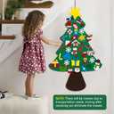 3.2Ft DIY Felt Christmas Tree Set for Kids Toddlers, 38 Hanging Ornaments Felt Christmas Tree Wall Craft Kits for Xmas Party Office Decoration, New Year Door Wall Decorations-2
