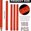 00 Pcs Heavy Duty Octagonal Hard Black Carpenter Pencils for Woodworking and Concrete Marking