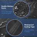 STARTWO Patio Furniture Covers 4 Piece Set, Heavy Duty Waterproof Outdoor Furniture Cover for Rattan Wicker Conversation Set,Black,Large