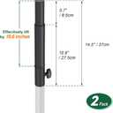 2 x 14.5" Extended Pole Mount Extension Rod Effectively Lift by 10.6", 35mm Speaker Adapters for Most Light Stage Stand Tripod Speaker Stand, Set of 2
