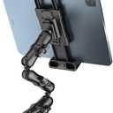 OHLPRO Heavy Duty Drill Base Tablet Mount Holder, 360 Adjustable iPad Mount Truck Dashboard, 3-Stage Stand for 5-13" iPad Pro Air Mini Galaxy Tab Switch, Tablet Vehicle for Car Wall Desk (12-inch Arm)