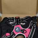 PoyPet No Pull Dog Harness, No Choke Front Lead Dog Reflective Harness, Adjustable Soft Padded Pet Vest with Easy Control Handle for Small to Large Dogs(Pink, Medium)