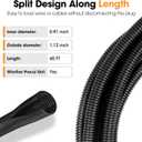 40 FT Wire Loom 1 Inch, Split Wire Loom Tubing Wire Conduit, Wire Protector Tubing Black