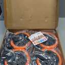 6 Inch Heavy Duty Caster Wheels Load 3000 Lbs with Brake Safety Dual Locking No Noise Wheels Swivel Casters Set of 4 (Free Screws)