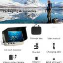 Underwater Camera Fish Finder: 108oP HD Waterproof for Ice/Lake/Sea Fishing| Portable Depth Finders for Boats & Kayaks|Display for Murky Water Conditions