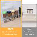 4 Pack Acrylic Risers Display Stands, Acrylic Shelf Riser Display Risers, Spice Rack for Dishes, Spices, Soda Cans and Bottles12.4 x 4 x 4.6 inch