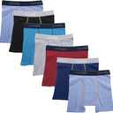Hanes Boys' and Toddler Comfort Flex Waistband Boxer Briefs (Medium, 7 Pack - Multicolor)