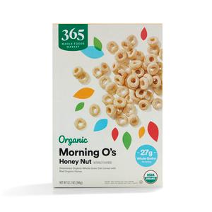365 by Whole Foods Market, Organic Honey And Nut Morning O's Cereal, 12.2 Ounce, Best Before date 09/02/2026