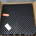 24 Pack 16"x 16"Interlocking Garage Floor Tiles,Modular Drainage Floor Mat,Non-Slip Splicing Interlocking Drainage Mats Floor Tile for Garage Car Wash Basement(Black)