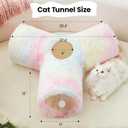 Tempcore Plush Pet Cat Tunnel Tube Cat Toys 3 Way Collapsible, Tunnels for Indoor CatsKitty Tunnel Bored Pet Toys Peek Hole Ball Puppy, Kitty, Kitten, Rabbit Rainbow