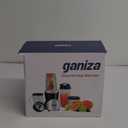 Ganiza Smoothie Blender, 900W Blenders for Shakes and Smoothies, 15-Piece Personal Blender and Grinder Combo for Kitchen, Smoothies Maker with 4 BPA-Free Portable Cup, Nutritious Recipe (Black)