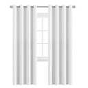 H.VERSAILTEX White Curtains for Bedroom Pure White Curtain 96 inches Long for Christmas Thermal Insulated Window Treatment Panel/ Drape for Living Room, White, One Panel, Grommet Top, 52" W x 96" L