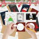Mczan Christmas Cards Money Holder 72pcs, Merry Christmas Money Holder Cards for Gifting Cash, Happy Holiday Cash Card with Envelopes, Xmas Holiday Gift Giving Ideas - A