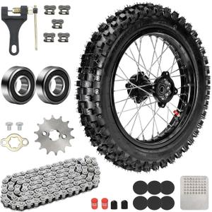 14'' Rear Wheel 90/100-14 3.00-14 Dirt Bike Tire Rim Assembly Compatible with SSR Apollo 150cc 140cc 125cc CR80R CR85R CRF80F CRF125F DB17 KX85 KLX125 KLX140 TTR125 Off Road Motocross Parts