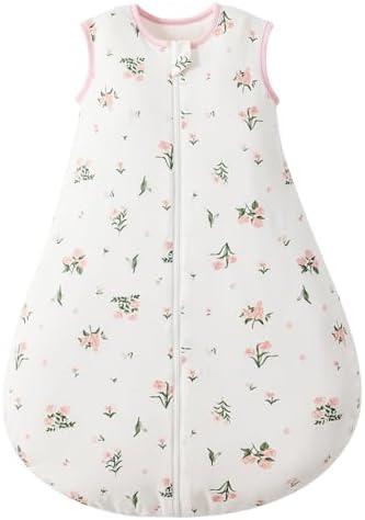 Duomiaomiao 1.5 TOG Baby Sleep Sack 100% Cotton Four Season Baby Wearable Blanket, Breathable Comfy Toddler Sleeping Sack, 2 Pieces