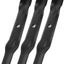 GY20852 High Lift Mower Blades for 48" Cut Deck, GX21784 Mower Blades Compatible with John Deere 145 155C D140 D150 D160 LA130 LA140 LA145 LA155 E160, Replace AM141035/GX21785/GX21785, 3 Pack
