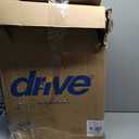 Drive Medical 10257BL-1 4 Wheel Rollator Walker With Seat, Steel Rolling Walker, Height Adjustable, 7.5" Wheels, Removable Back Support, 300 Pound Weight Capacity, Blue