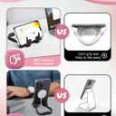 2 x Valentines Day Gifts for Teens Boy Girls Kids Cell Phone Stand: Patented Adjustable Shy Fingers Lazy Phone Holder for Desk Cool Gadgets Fun Gifts Valentines Gifts for Women Men Kids Him Her Son (1, black)