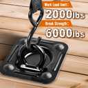Recessed D Ring Tie Down Anchors 4 Pack (6,000 Lbs), Heavy Duty Trailer Floor Tie Downs and Anchor Points for Securing Cargo, Equipment, ATV, UTV, Truck Black