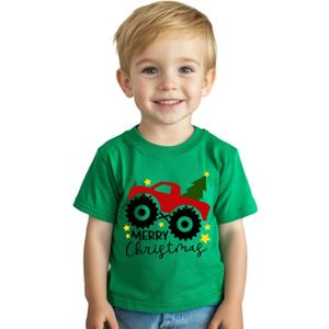 Toddler Boys Girls Christmas Shirt Kids Ugly Xmas T-Shirt Short Sleeve Cotton Tee Top 2-8 Years