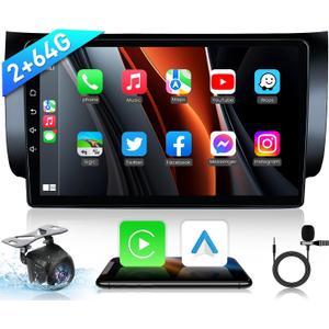 4Core + 64G ROM Car Radio for Nissan Sentra 2013-2017: Upgrade Wireless Carplay Android Auto, 10.1" 1280x800 HD Touchscreen Car Stereo with Backup Camera Mirror Link GPS 5G WiFi Bluetooth FM