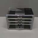 BINO THE MANHATTAN SERIES Acrylic Makeup Drawer Organizer- 4 Drawers | Clear Beauty Organizers and Storage| Cosmetic & Drawer| Home Organization| Jewelry Vanity Accessories