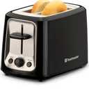 Toastmaster 2-Slice Toaster - Black with Stainless Steel - Kitchen Essential for Sandwich Bread & Breakfast Toast - Toaster with Wide Slots, High Rise Toast Lift & Cool-Touch Exterior