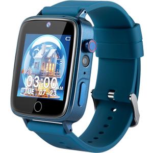 Kids Watch Boys with Alarm Clock, Watch for Kids Toys for 8-12 Years Old with Learn Card Audiobook, Toddler Watches Educational Gifts for Boys Ages 4-7 (Navy Blue)