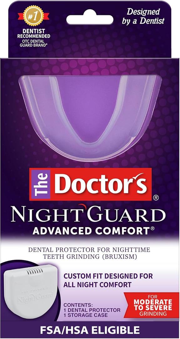 The Doctors NightGuard Mouth Guard for Grinding Teeth at Night, Includes Storage Case, Pack of 1 The Doctors NightGuard Mouth Guard for Grinding Teeth at Night, Includes Storage Case, Pack of 1