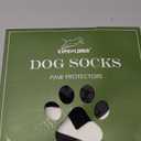 EXPAWLORER Anti-Slip Dog Socks,Dog Boots&Paw Protectors to Prevent Licking,Dog Shoes for Hot/Cold Pavement, Double Sides Non-Skid Traction Control on Hardwood Floor for Senior Dogs (Medium (4 Count), Black)