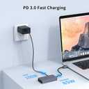 USB C Hub with Dual HDMI  4-in-1 Travel Dock, USB-C to 2X 4K HDMI, 100W PD Charging, USB 3.0 Port  Compatible with PC, MacBook, iPad, Nintendo Switch etc.