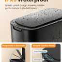 Cesun Motion Sensor Trash Can, 5 Gallon Automatic Bathroom Garbage Can with Lid, Touchless Smart Plastic Slim Wastebasket for Bathroom, Office, rv, Bedroom, Living Room, Black
