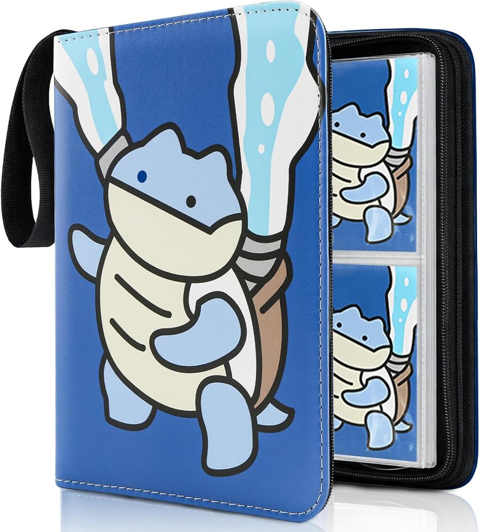 Collectible Trading Card Albums, 400 Card Holders with 50 Removable Sleeves, Portable 4 Pockets Collectible Trading Card Binder, PU Card Collection Binder for MTG, TCG, Sport Card, Game Cards