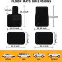 EKR All-Weather Universal Floor Mats,Thick Anti-Slip Car Carpet,4pcs | 0.5-in Ultra-Thick Plush Carpet,Anti-slip Heel for Drivers,Silent Comfort Rugs with Waterproof Layer(Black Plush Carpet)