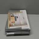 Large Closet Storage Baskets Bins with Lids 4 Pack, Storage Baskets for Organizing Shelves Nursery Bedroom, Home Dorm Closet Organizers Cubes for Clothes Toys Blanket Book - Stackable -14x10x9.5 (White with Grey)