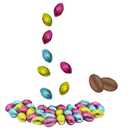 The Dreidel Company Easter Chocolate Eggs 5 Pounds (Bulk), Multicolored Foil Wrapped Milk Chocolate, Kosher Certified Dairy