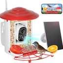 Camii Birds Feeder Cameras 2K HD AI Identify Bird Species Camera Birdfeeder Auto Capture Bird& Motion Detection for Watching, Smart Solar-Powered Cam Birds Feeders Present for BirdLovers (Set)