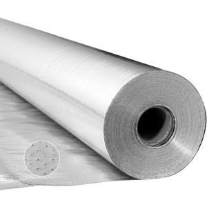 VEVOR Double Reflective Insulation Roll, Perforated Woven Fabric Radiant Barrier, 0.15mm 48 in x 125 ft, Double-Sided Aluminum Foil Heat Reflective Shield, Thermal Insulation Roll for Window RV Roof (Silver)