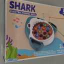 Musical Shark Fishing Game for Kids, 360 Rotating Board, 20 Fish with 3 Rods,Hook Fishing Set for ToddlersEducational, Fine Motor Skill Activity for Boys and Girls