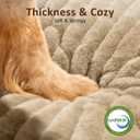 XL Dog Bed, Flat Pet Beds with Removable Washable Cover, Pet Mat Cute Dog Crate Bed Thick Shredded Chopped Crate Foam & Anti Slip Bottom for Indoor, 42"x27"x4"
