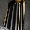 HOUCHICS Black Ottoman Stool, Square Makeup Stool with Wooden Legs, Small Ottoman Stools Chair for Vanity, Modern Padded Sofa Seat Foot Rest Stools(Black)