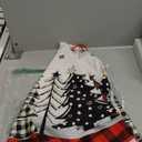 Christmas Tree Skirt Red Black Buffalo Plaid Christmas Tree Skirts Rustic Thick Xmas with Snowflake Winter New Year for Home Christmas Winter Holiday Tree Mat Decoration (Black Christmas Tree 48in)